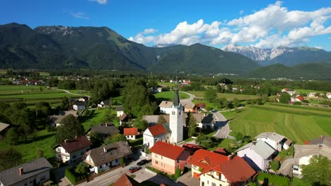 this is a random and beautiful village filmed in the countryside of slovenia