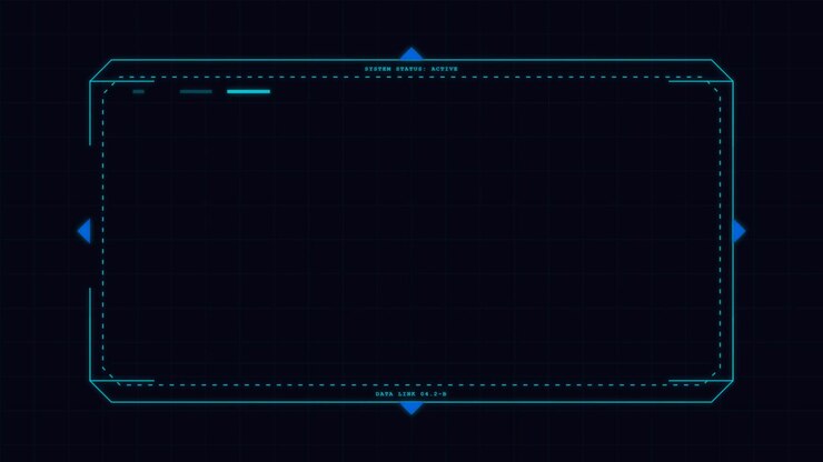 Futuristic Digital HUD Interface Frame with Data Indicators