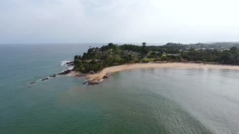 aerial view of a resort and beach in mermaids baby in san pedro ivory coast in southwest africa