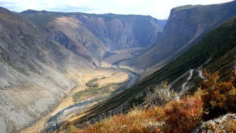 mountain valley river and road seamless loop