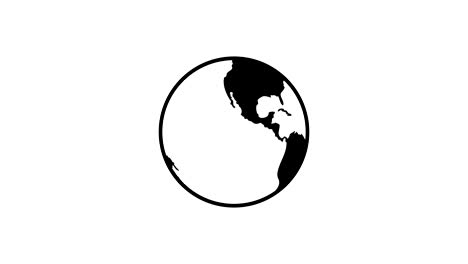 el planeta tierra giratorio icono plano de fondo
