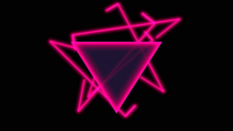 Neonrotes-Dreiecksmuster-Auf-Schwarzem-Farbverlauf