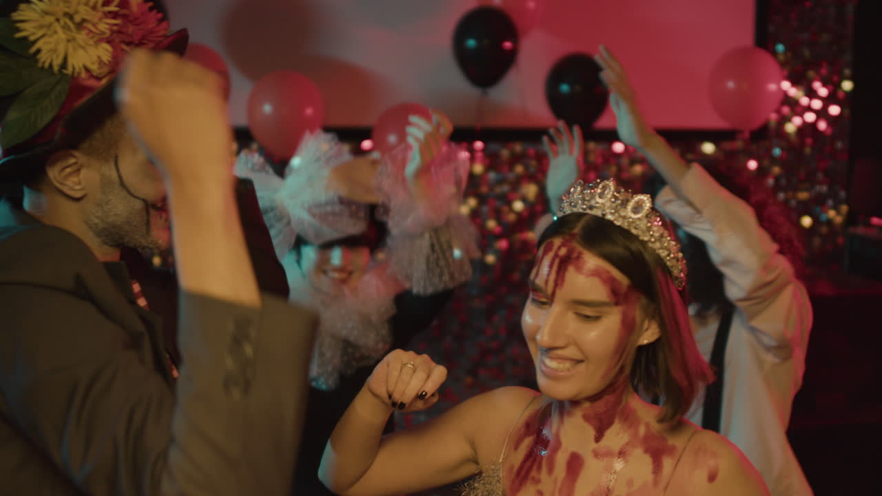 Close-up view of two friends.