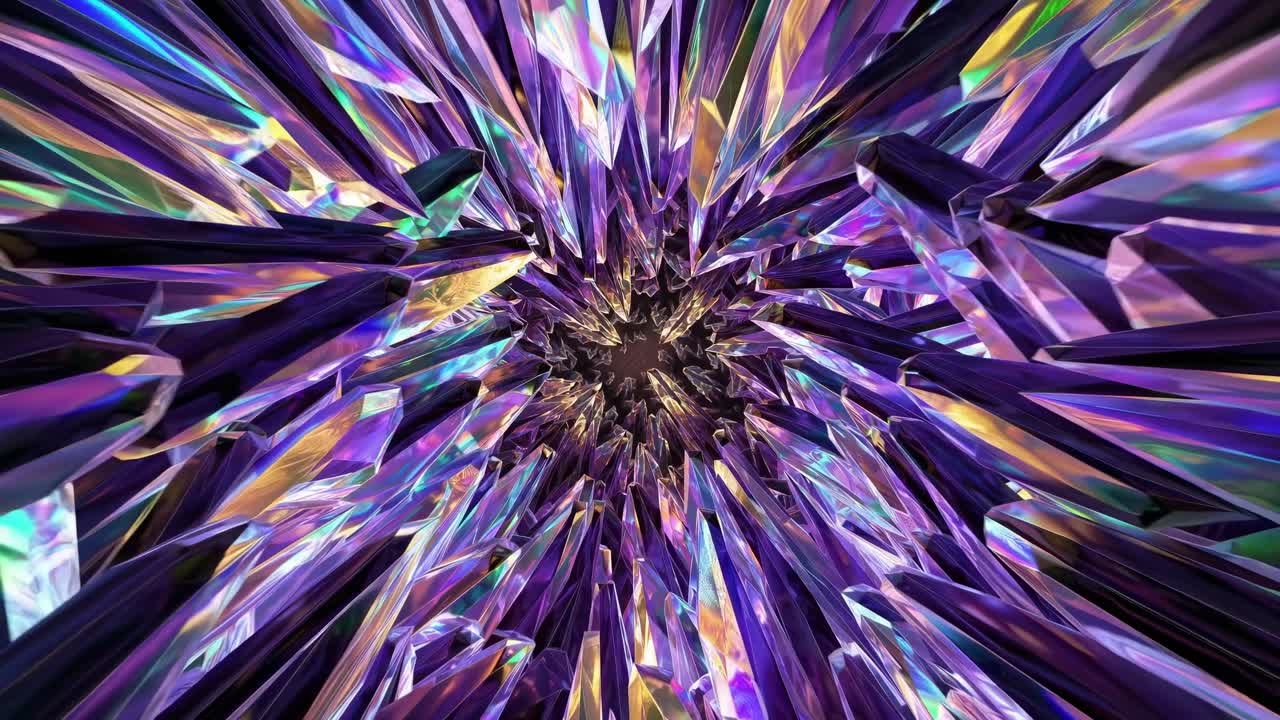 formación de cristales iridescentes abstractos