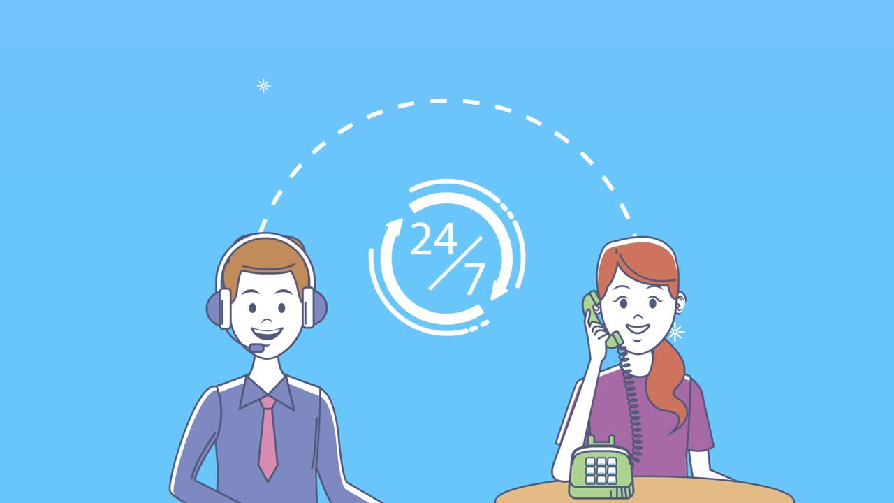 직원 부부와 함께 고객 서비스