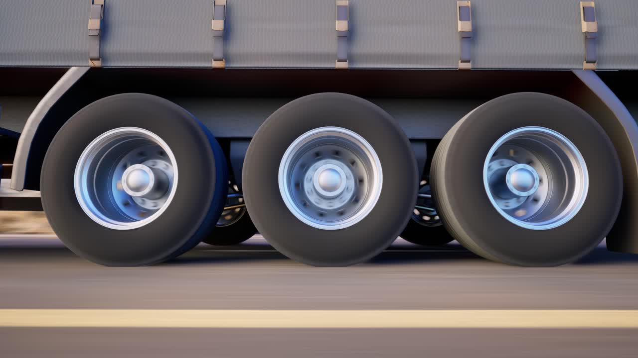 도로에 달린  트럭, 화물 운송, 운송 방식, 트럭