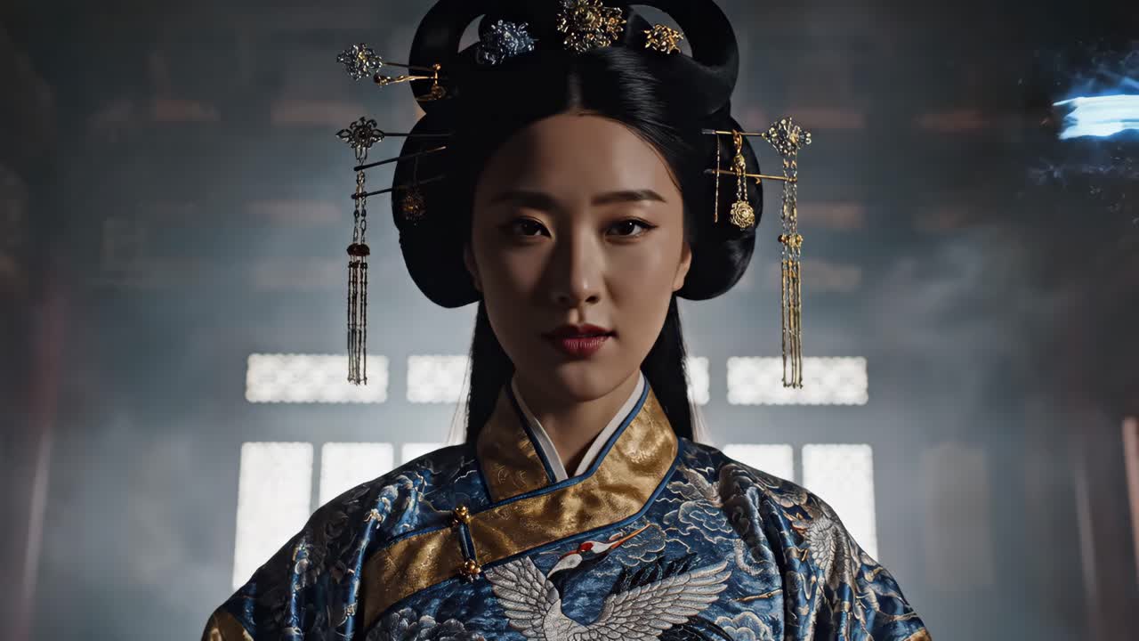 Asian woman in traditional Chinese clothing