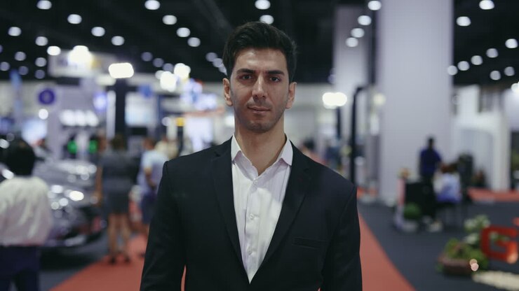 Businessman at a Trade Show