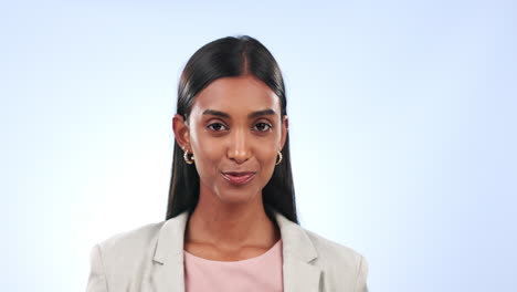 Face,-peace-sign-and-happy-business-woman