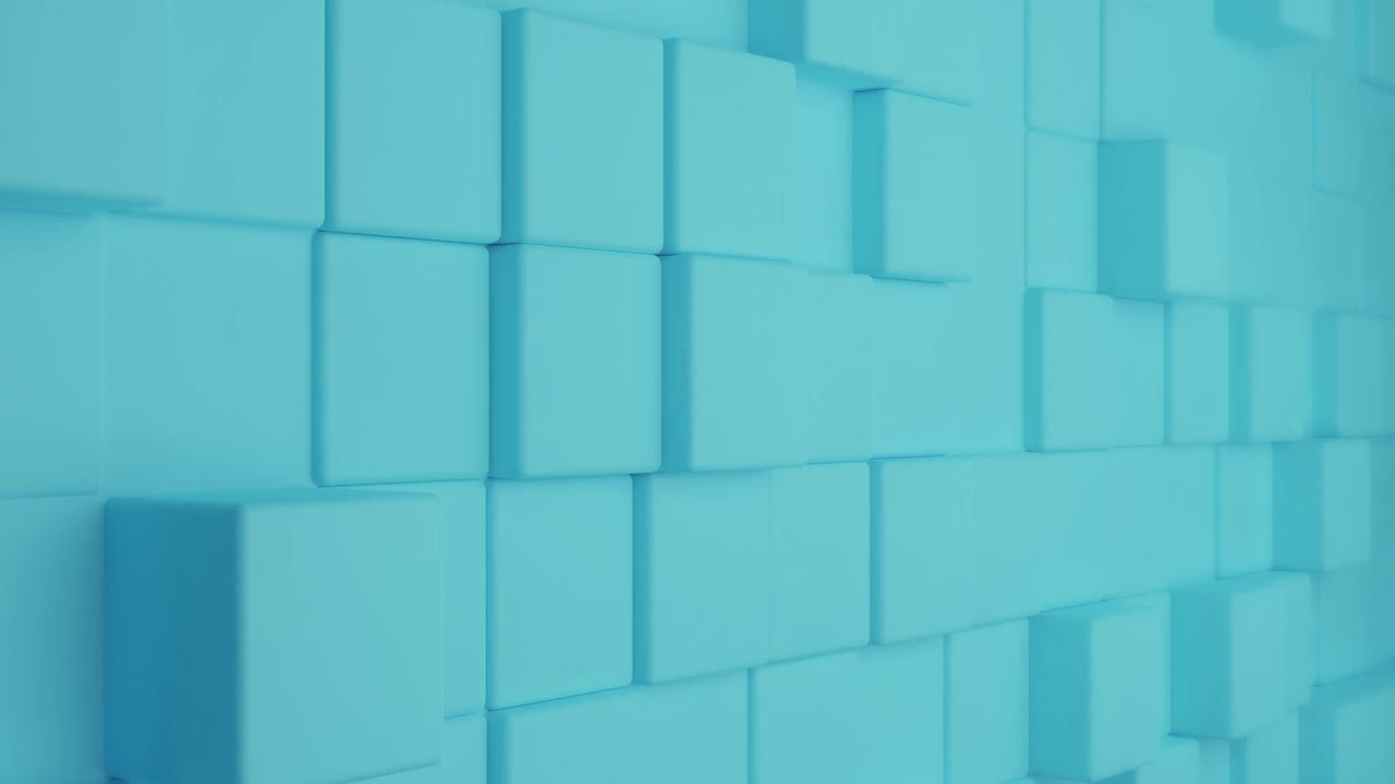 animación de una pared de azulejos en movimiento sobre un fondo azul