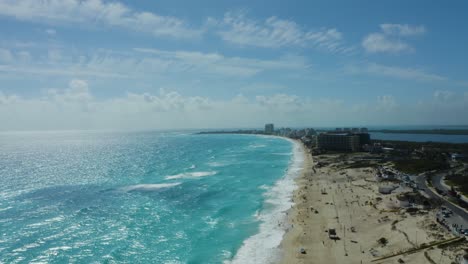 Drone-Rises-Above-Beautiful-Turquoise-Waters