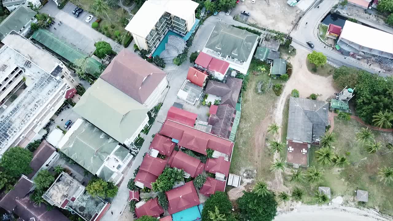 열대 도시 의 공중 사진