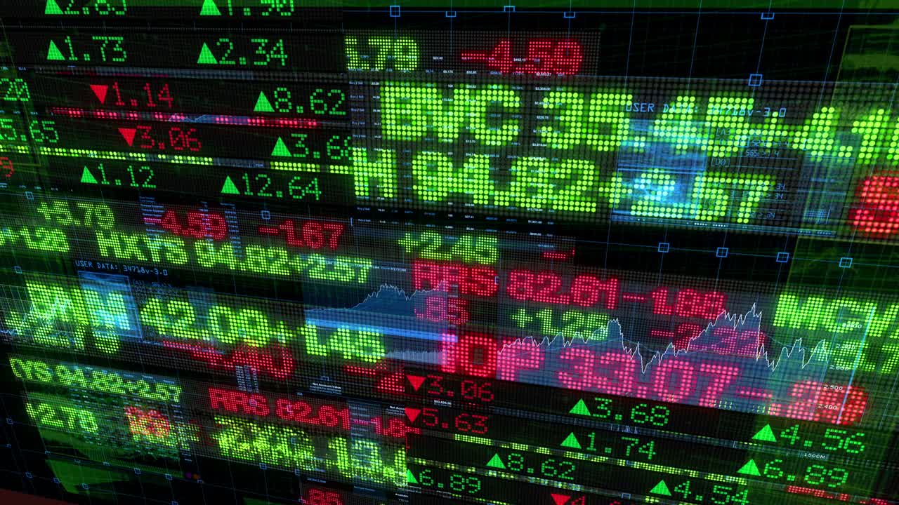 Stock Market Tickers - Digital Data Display Background