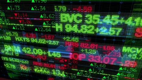 stock market tickers - digital data display background