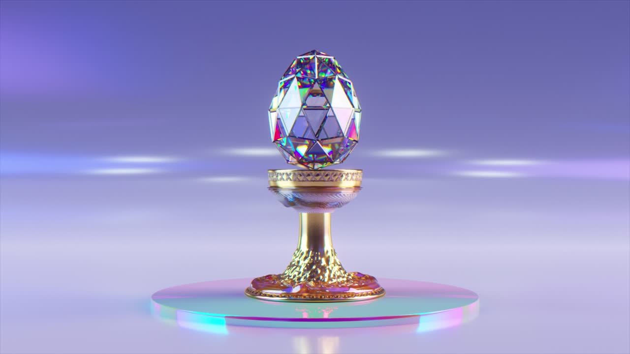 황금 잔 위 에 있는 빛나는 크리스탈 달