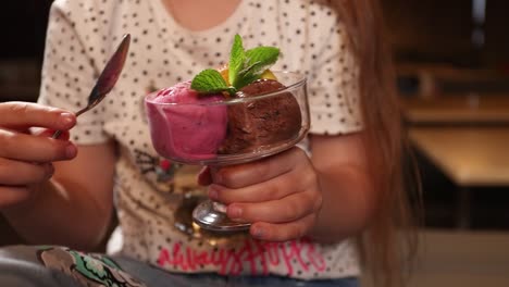 little girl enjoying ice cream