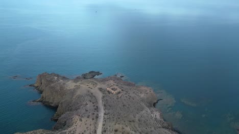 Breathtaking-Scenery:-A-Mountain's-Perspective-of-the-Serene-Mediterranean-Under-Cloudy-Skies