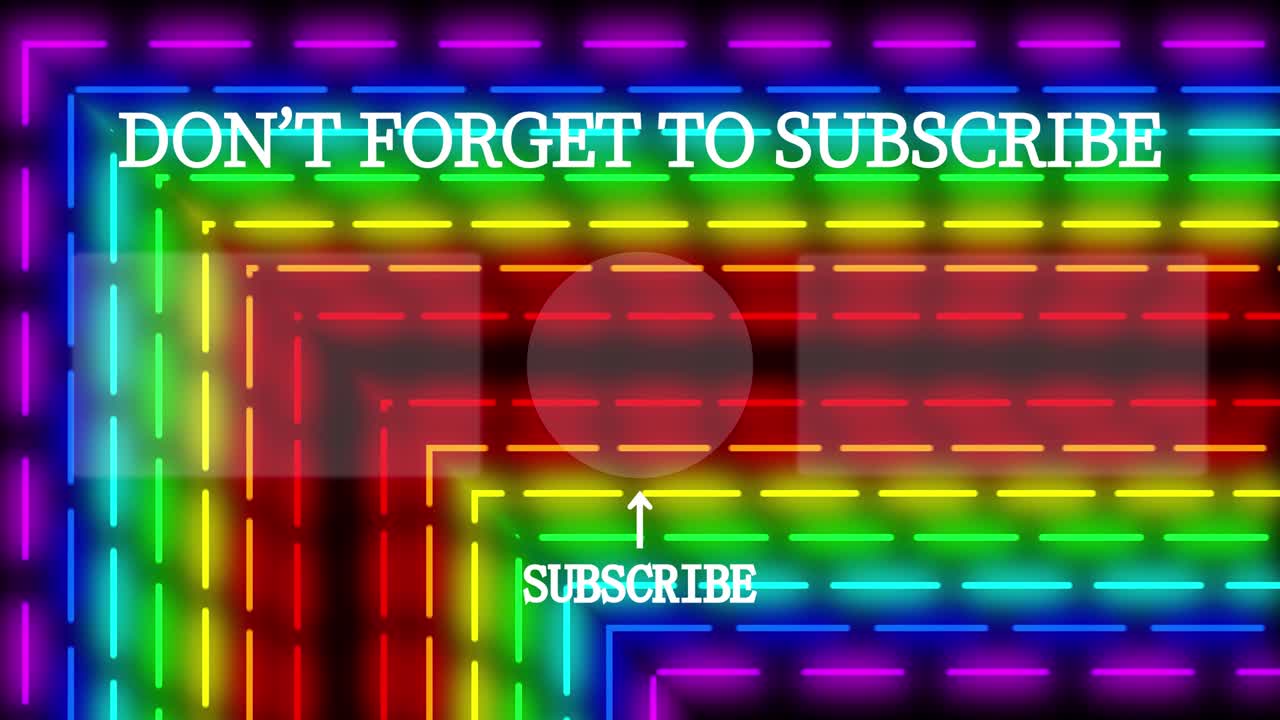 네온 표지판 바 라인 엔드 카드 엔딩 스크린 모션 그래픽