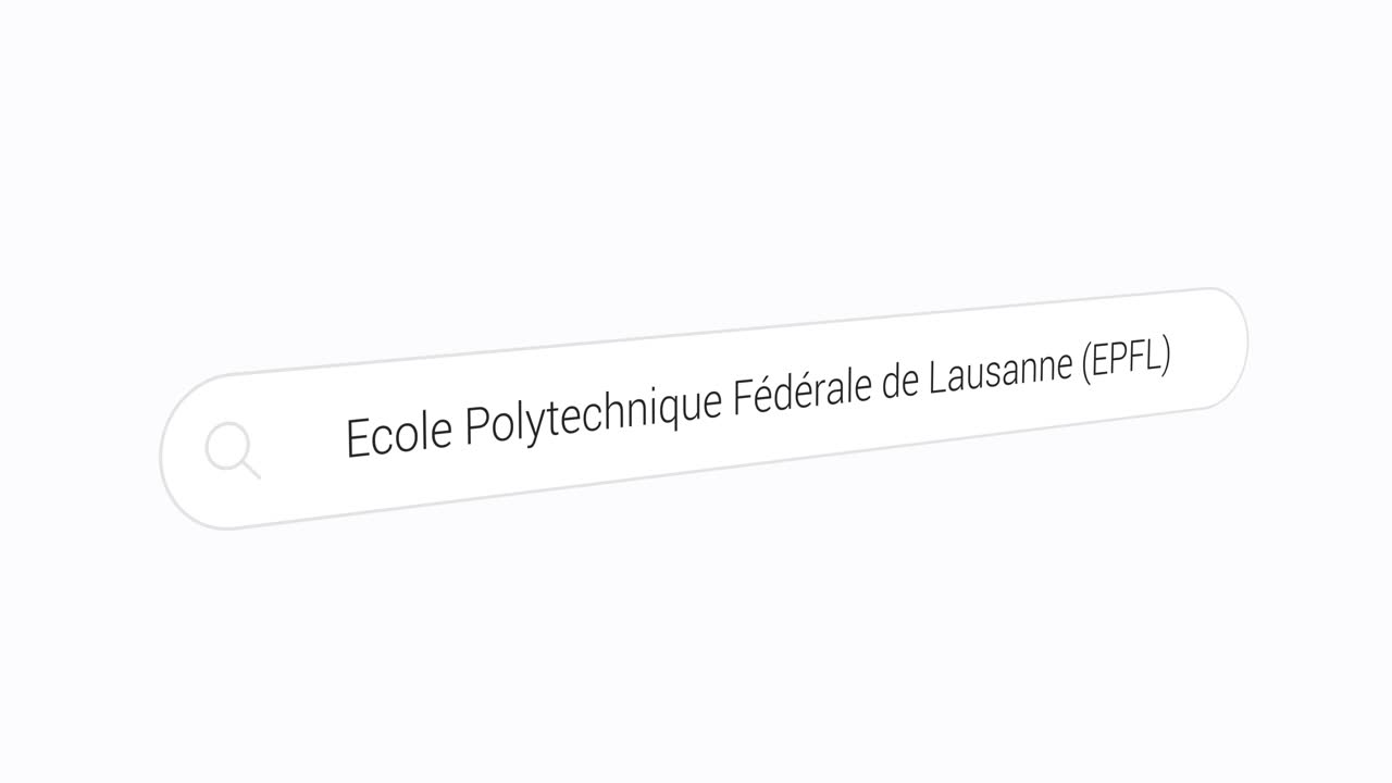 Typing Ecole Polytechnique F&eacute;d&eacute;rale de Lausanne on the Search Engine