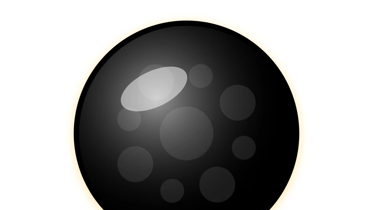 Abstract Black Sphere With Glowing Light Effect