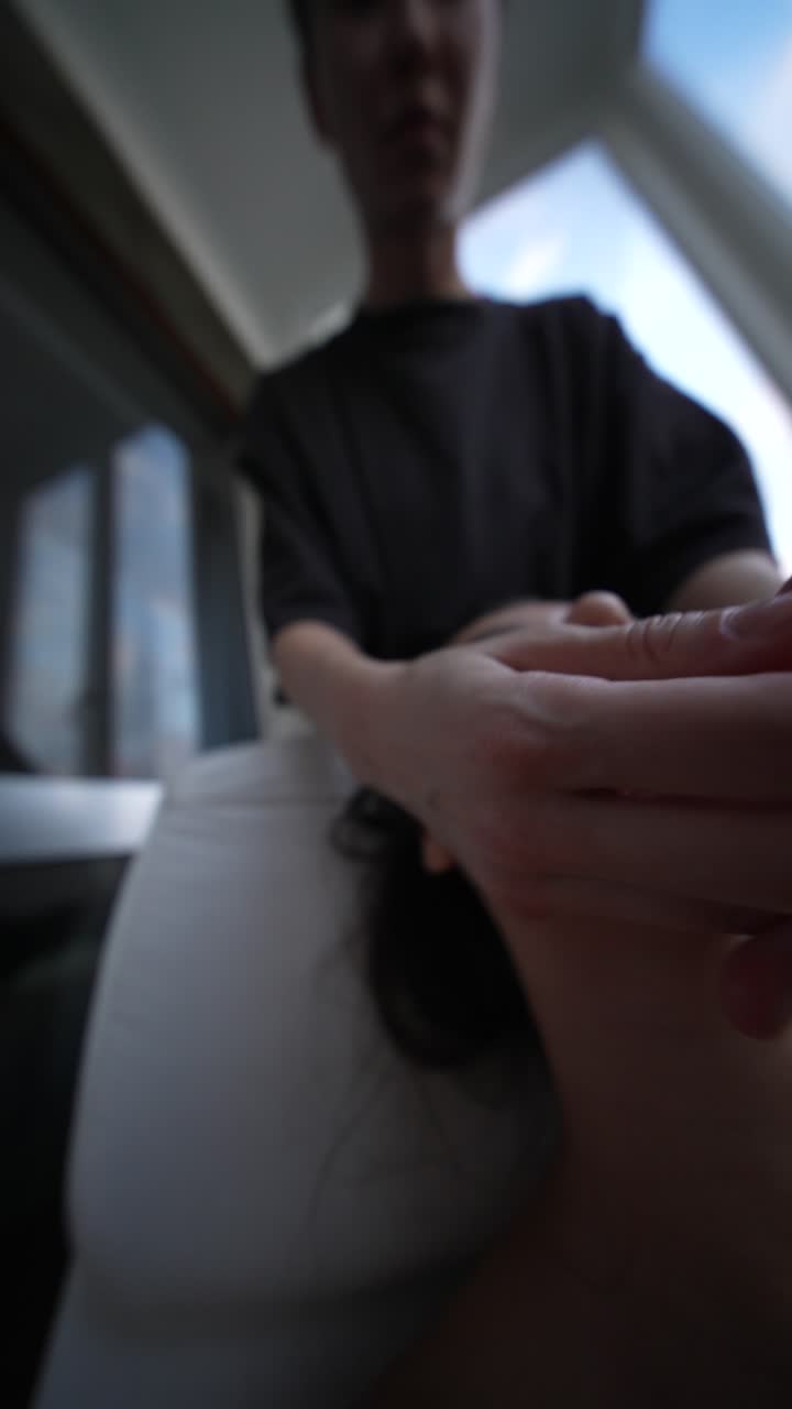 Close-up of Woman Receiving a Relaxing Facial Massage
