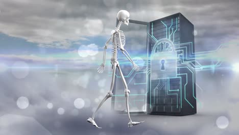 animation of spots and skeleton over server