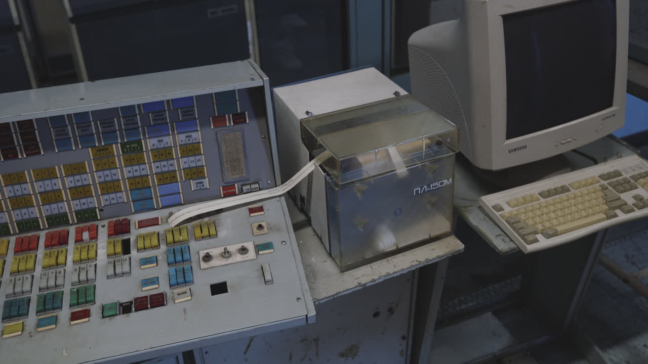 Chernobyl Nuclear Power Plant - Control Panel Of The Nuclear Power Plant - Close Up