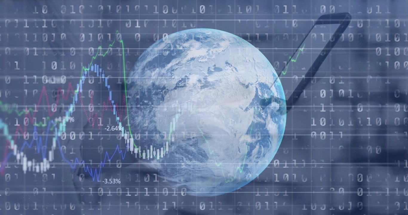 Global Financial Data and Stock Market Trends on Digital Interface