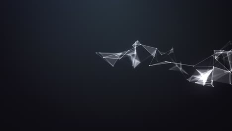 Futuristic-White-Polygonal-Network-Shape,-Seamless-Loop-Animation
