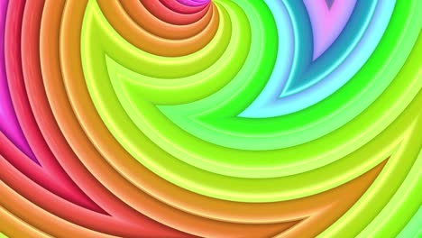 las rayas multicolores del arco iris se mueven cíclicamente.