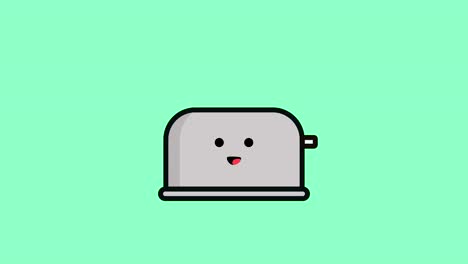 Wütende-Und-Glückliche-Brot-Toaster-Cartoon-Figur