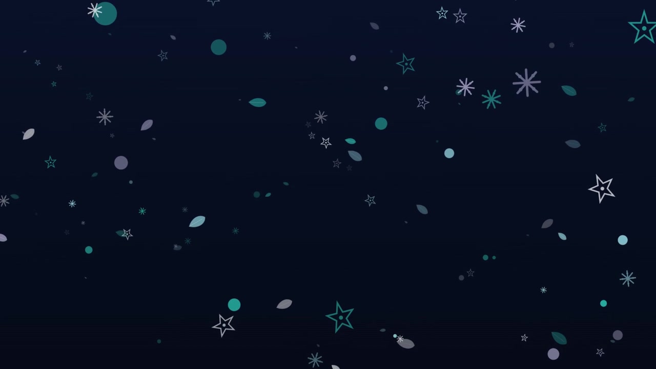 Abstract Motion Background with Floating Stars and Circles
