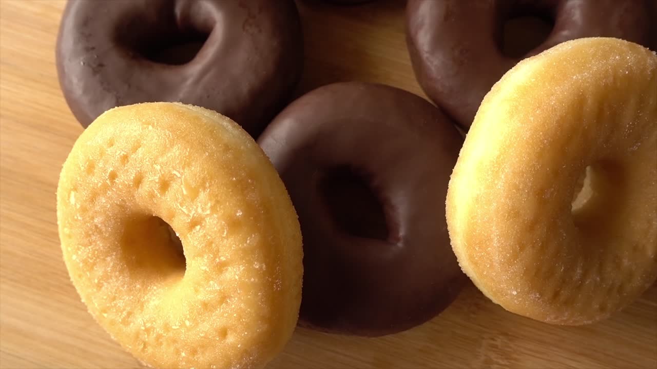 rosquillas en video de 4k como fondo