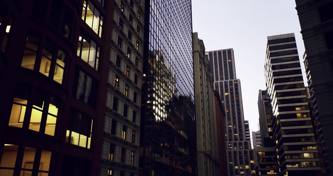 Vívida interacción de sombras y reflejos en la arquitectura urbana