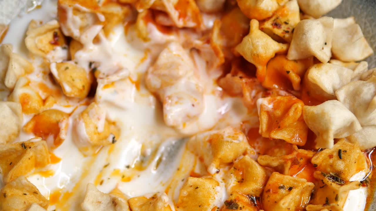 Turkish Manti Dumplings with Yogurt and Spicy Sauce