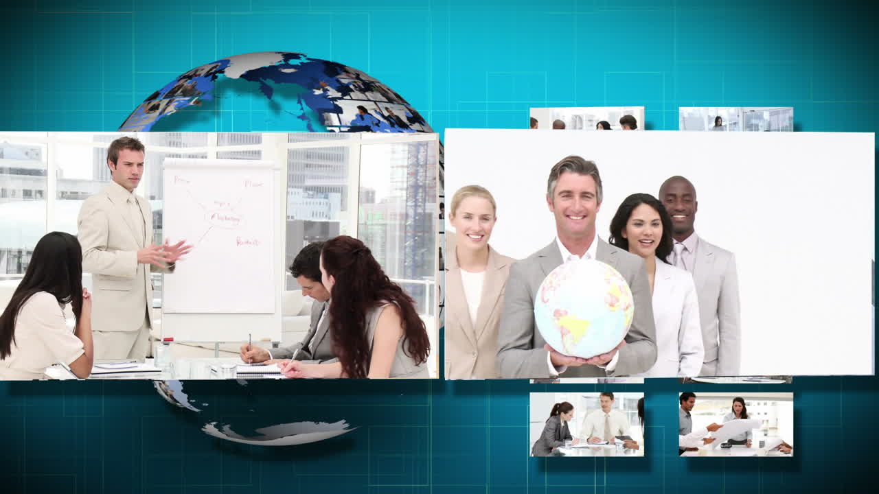 그 자체로 회전하는 애니메이션 행성 지구