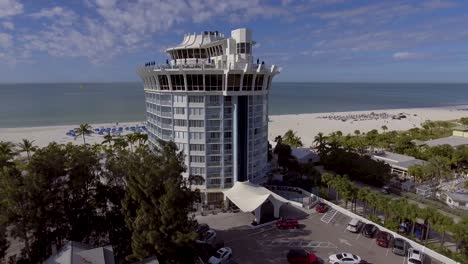 4k drone video of beautiful bellwether resort on the gulf of mexico in st