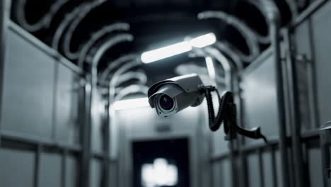 security camera in a hallway