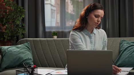 woman working from home on a video call