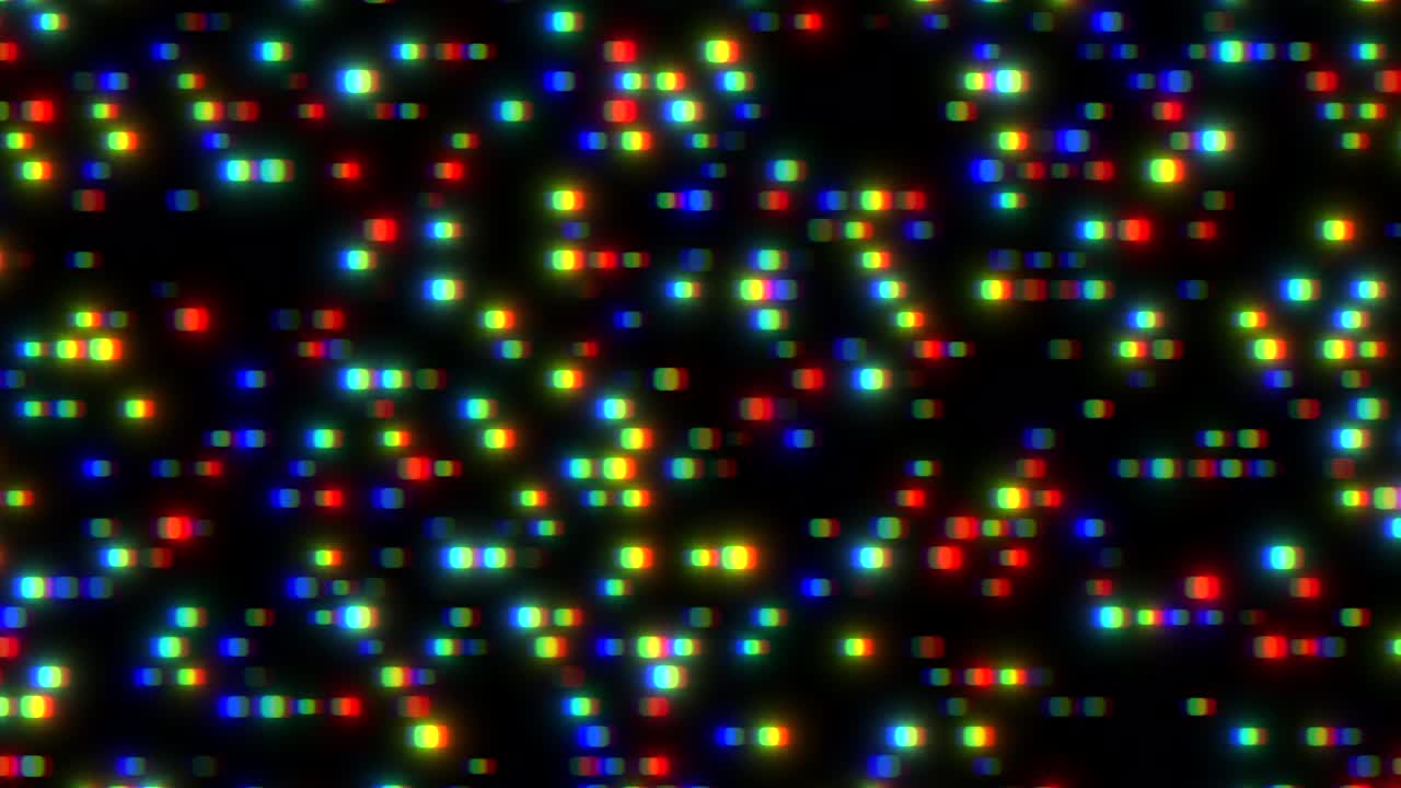Neon rainbow digital pixels with noise effect