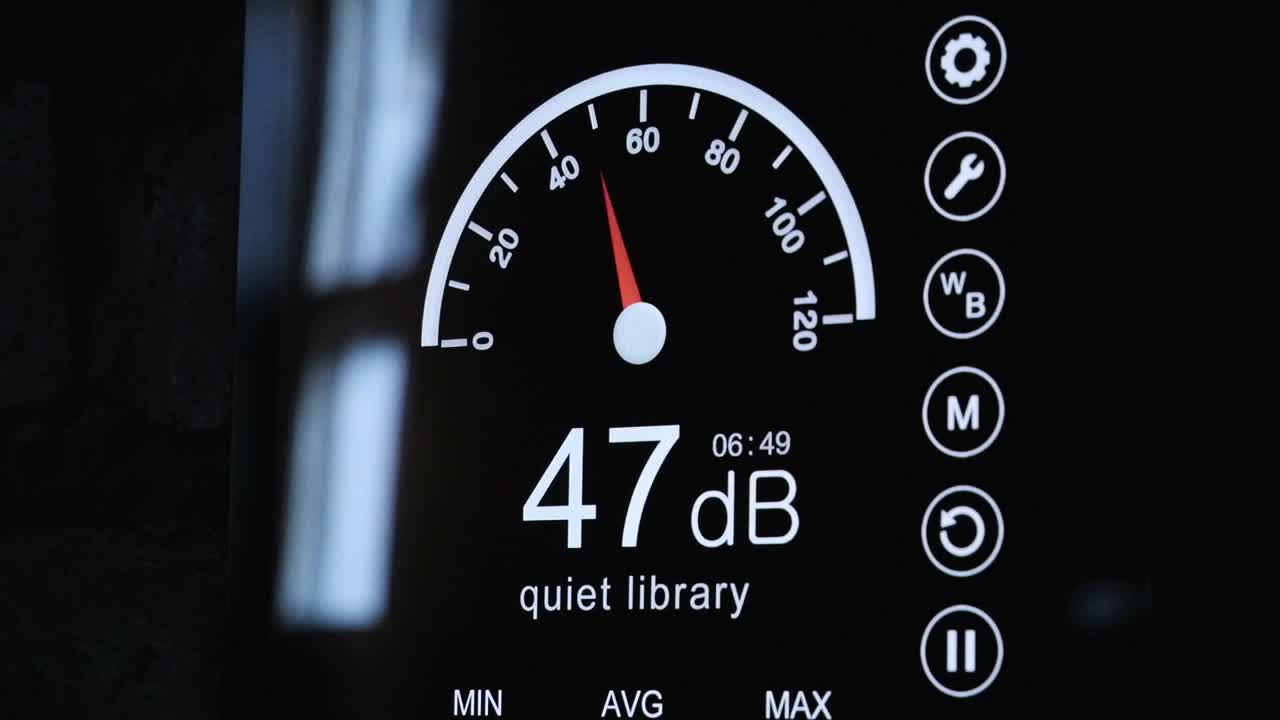 음향 레벨 미터 판독