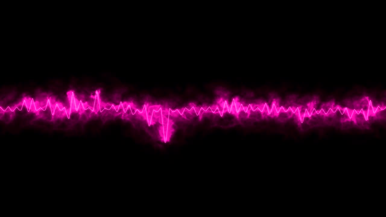 Abstract pink waveform.