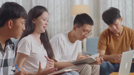 students in a group study session