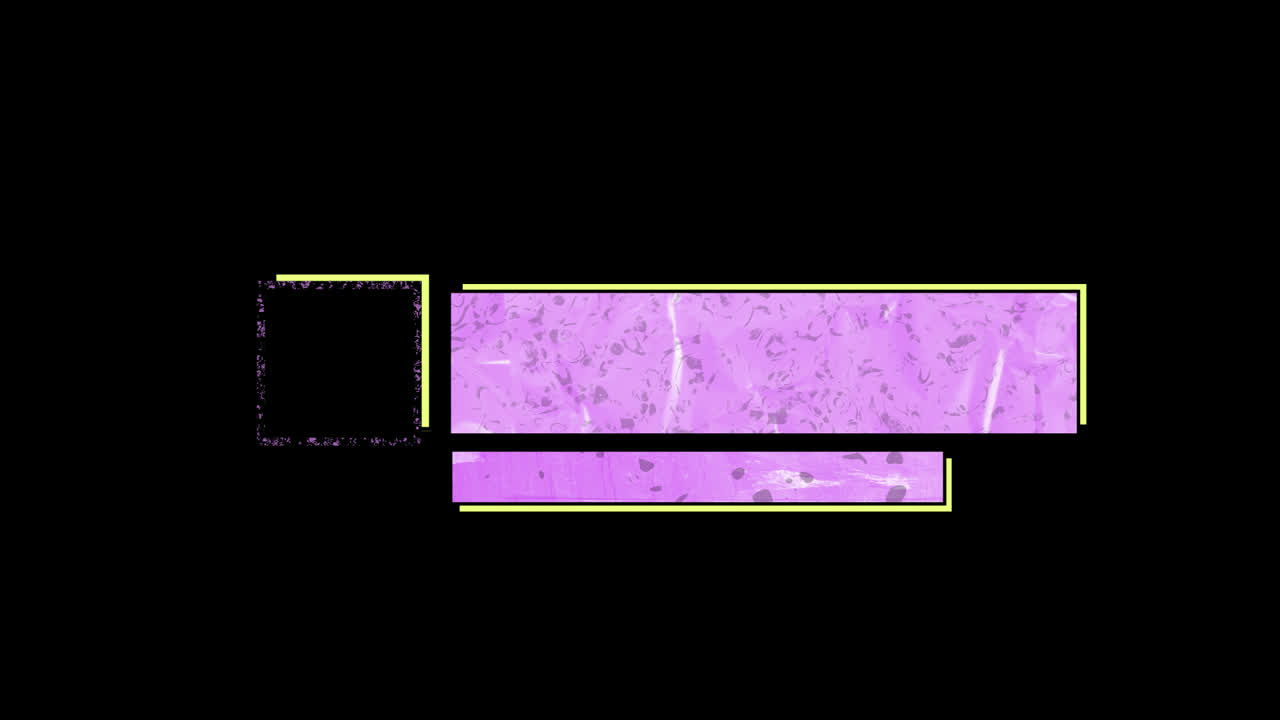 Animation de tiers inférieur graphique abstrait moderne violet et jaune