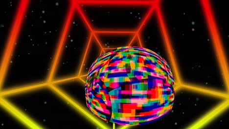 animation of moving shapes on black background