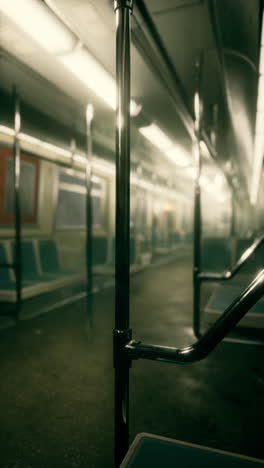 vagón de metro vacío