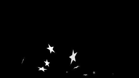 animación de estrellas de navidad cayendo sobre un fondo negro