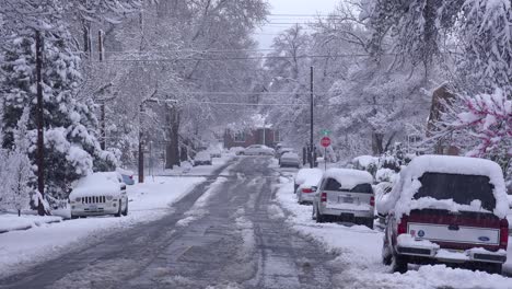 a neighborhood is snowed in during a major winter storm 1