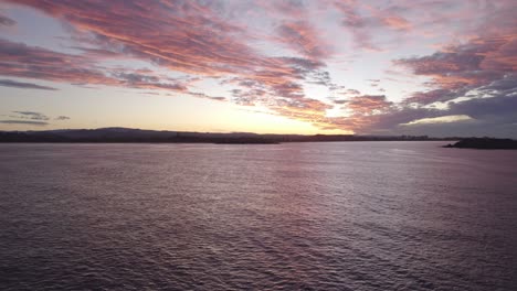 colors of nature's beauty at sunset - aerial