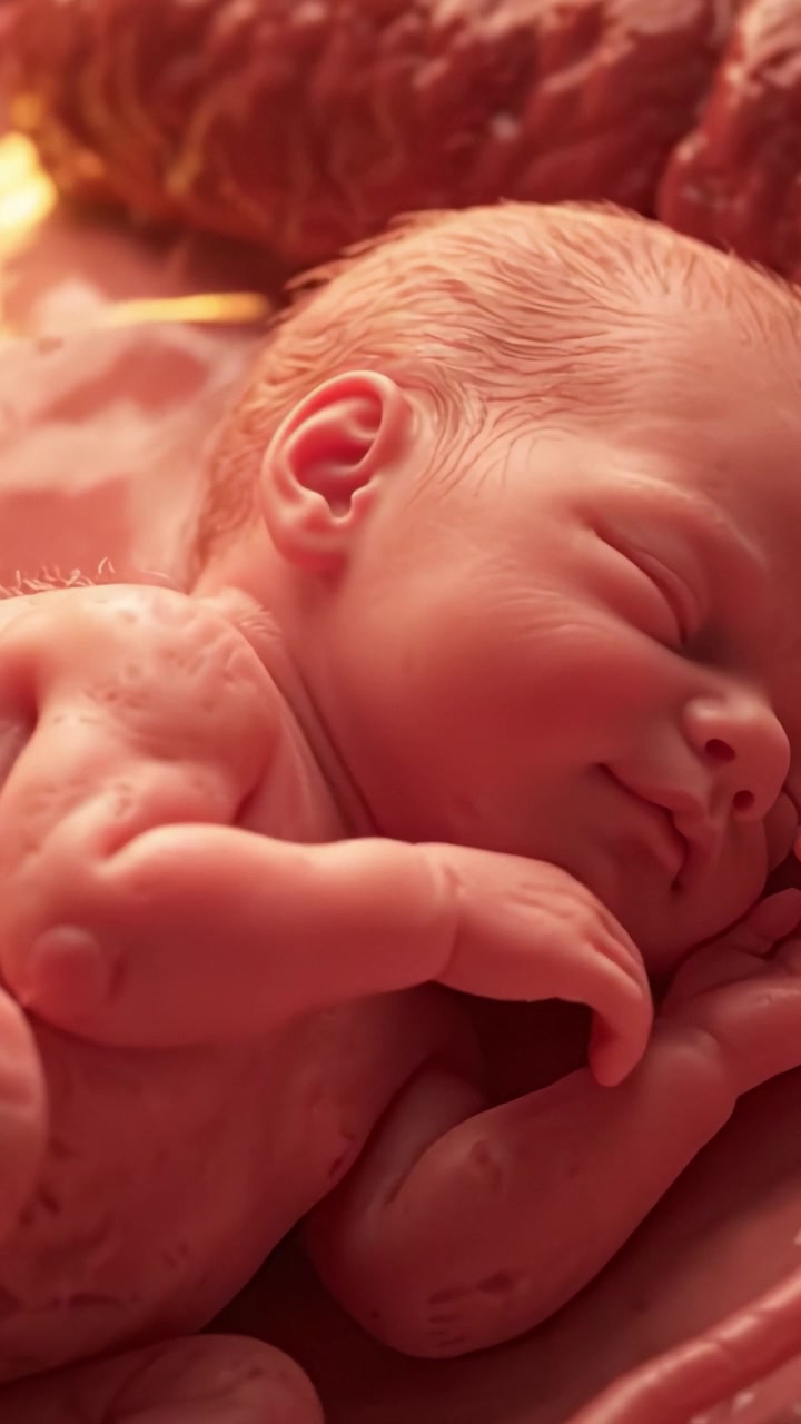 Uno sguardo intimo alla serenità di un neonato: catturare l'essenza pacifica della vita nei primi momenti dopo la nascita, sottolineando innocenza e tranquillità.